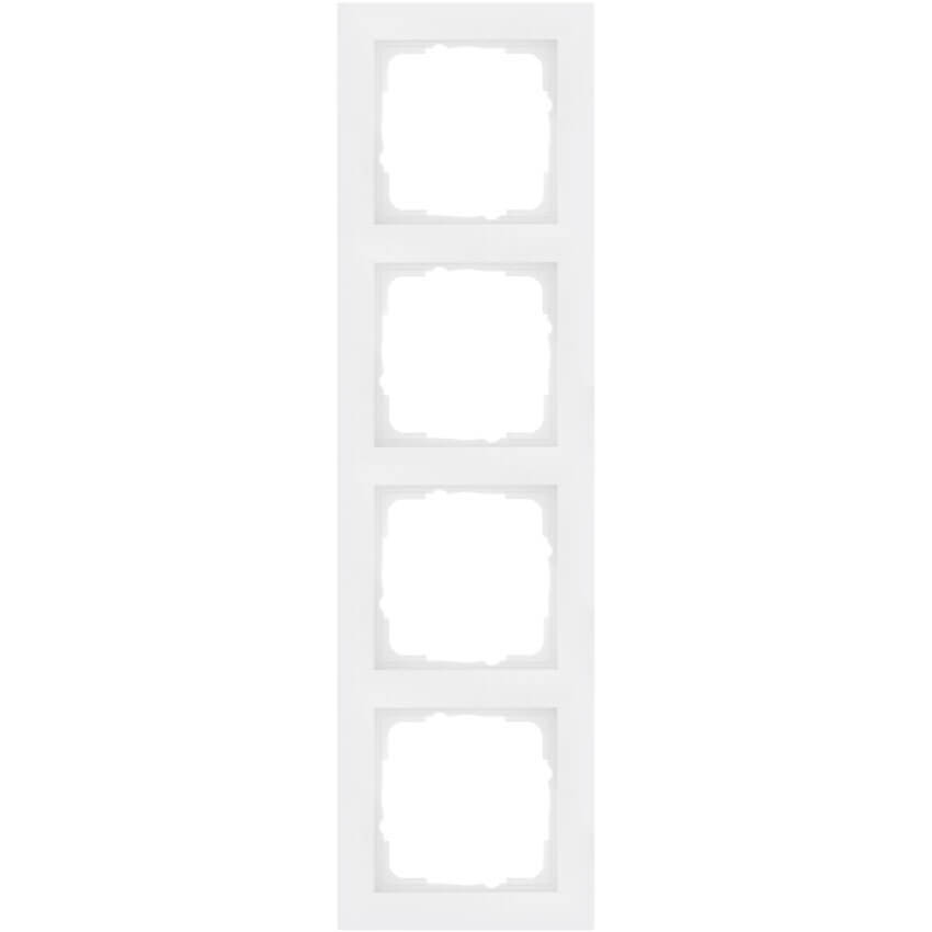 GIRA® -  4-fach Abdeckrahmen, System 55, E2, reinweiß-021429