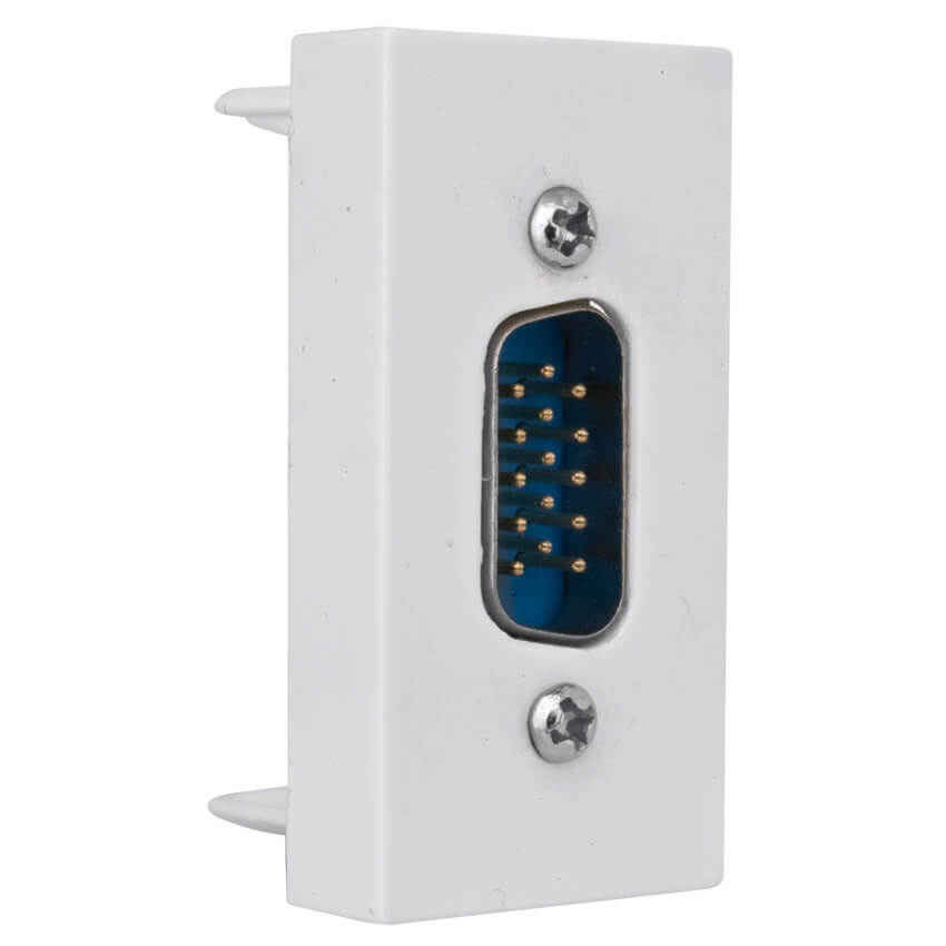 Modul-Einsatz, VGA RS232-S-Buchse, für Boden-Einbau-Steckdose, reinweiß