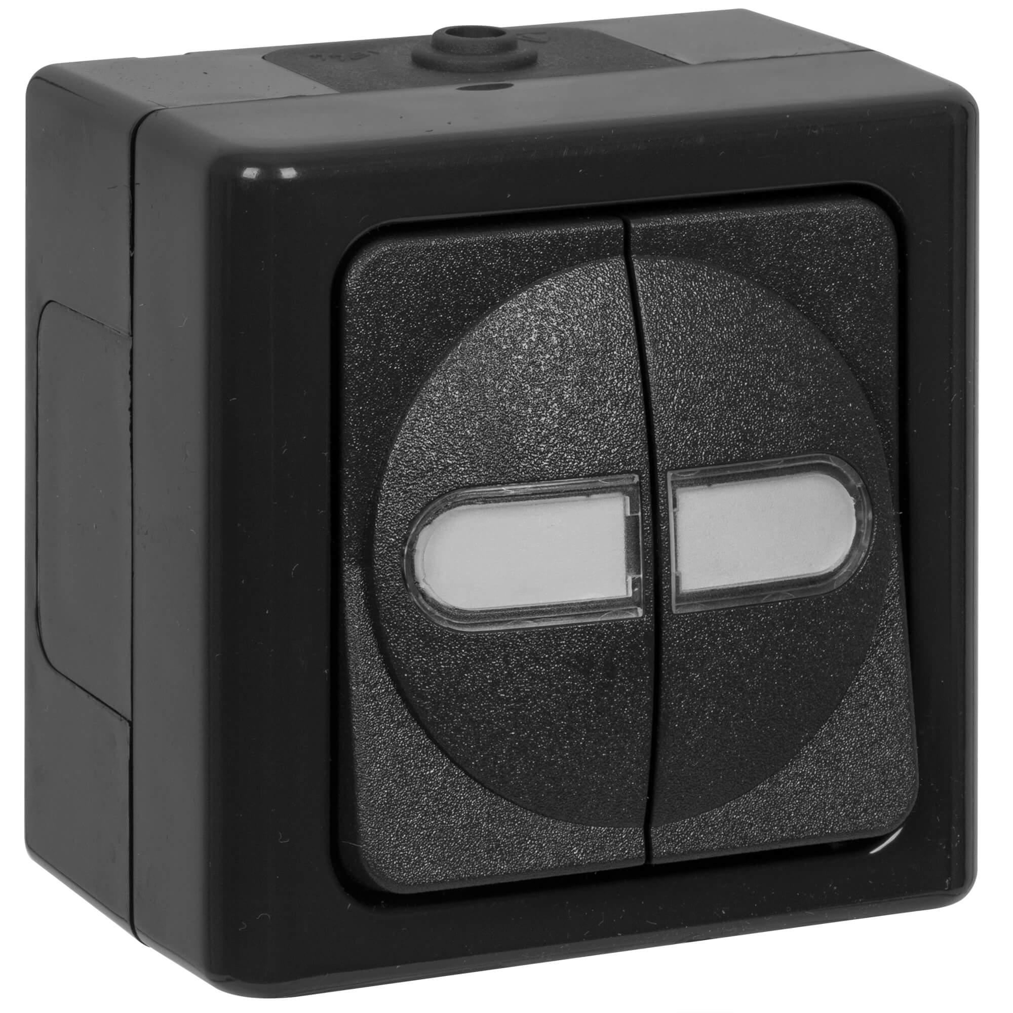 KOPP - AP/FR, BLUE ELECTRIC, anthrazit - Serien-Schalter