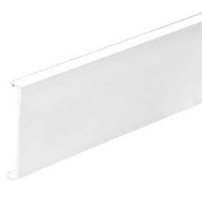 GEWISS® - Deckel für Brüstungskanal,  Sichtfläche glatt, reinweiß (RAL 9010), Länge 2 m, 8 Stück