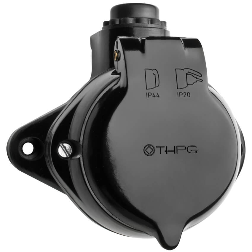 THPG Thomas Hoof - AP/FR-Programm, Bakelit schwarz - Steckdose, Eingang oben