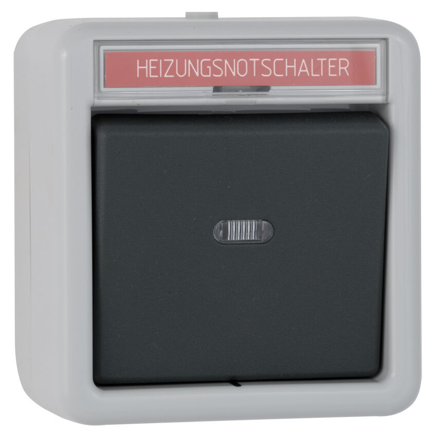 GIRA® - Kontroll-Wechsel-Schalter, AP/FR, grau/dunkelgrau-011630