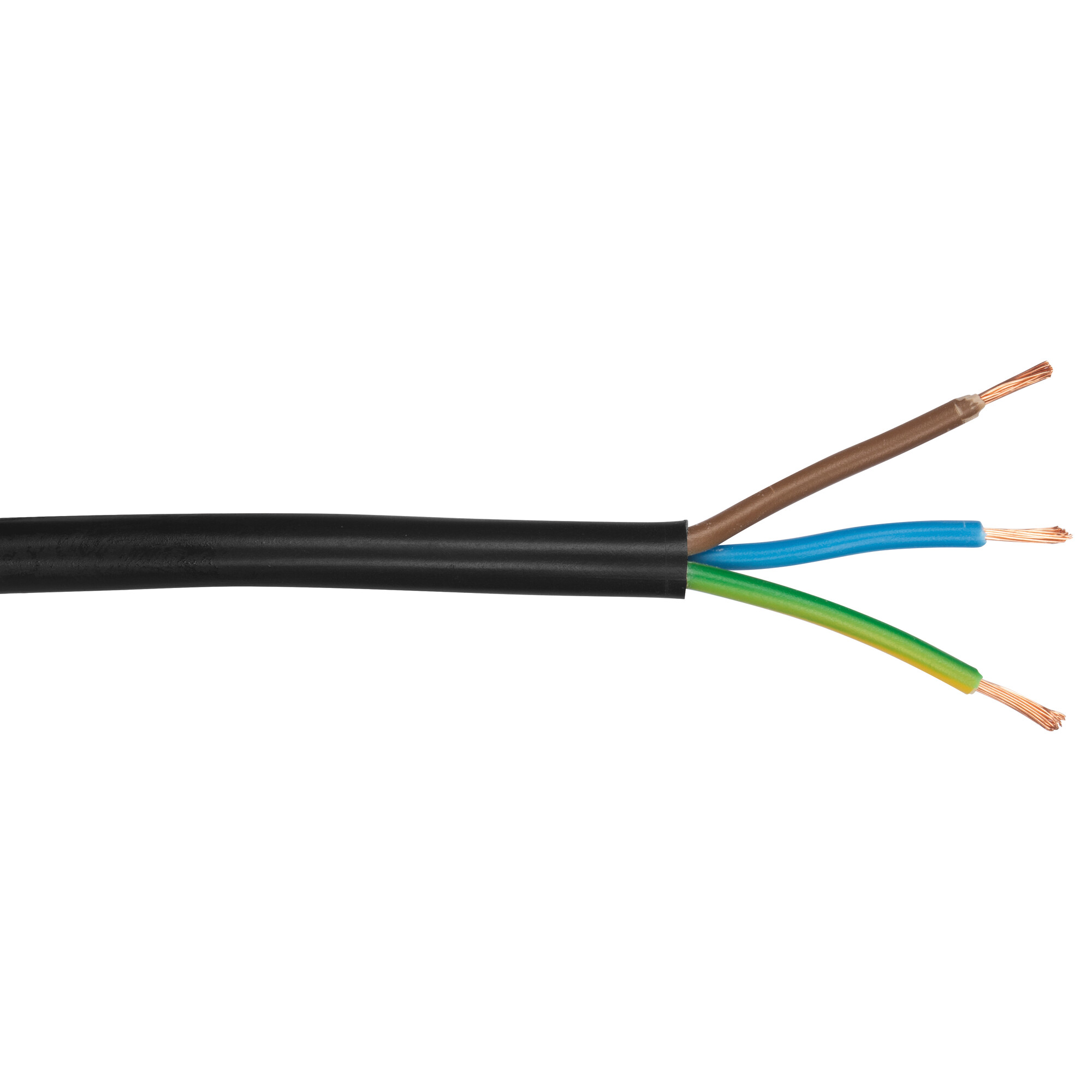 Rundleitung H03 VV-F, 3G x 0,75², schwarz
