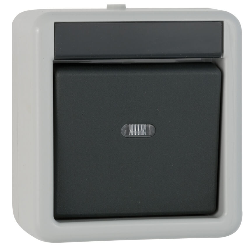 GIRA® - Taster, Wechsler, AP/FR, grau/dunkelgrau-015630