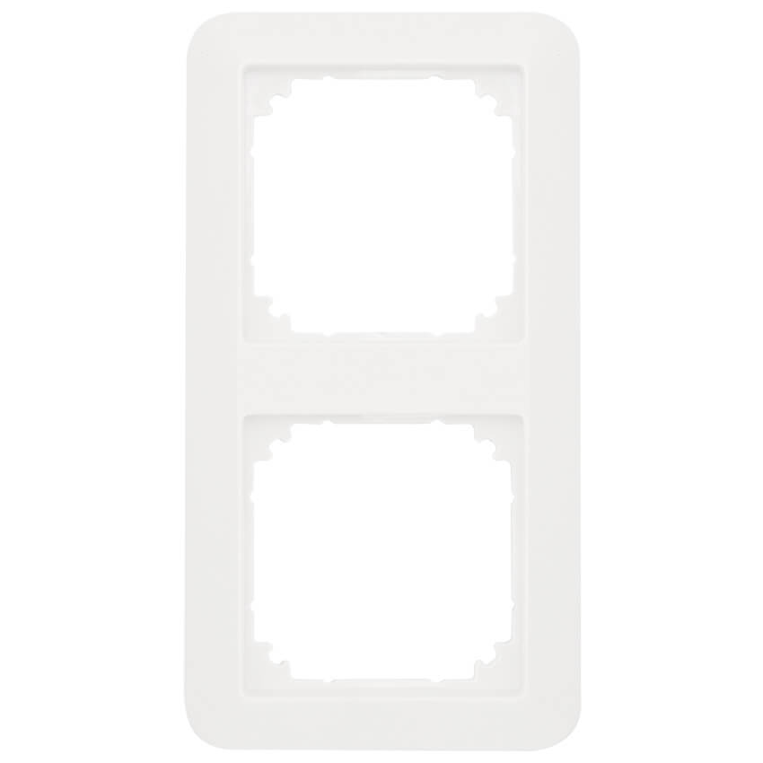 MERTEN® - Abdeckrahmen, System 1-M, 2-fach, polarweiß glänzend