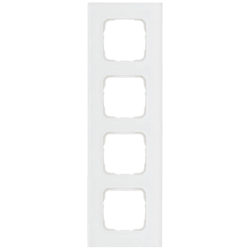 KLEIN®-SI -  Abdeckrahmen Glas 4-fach weiß
