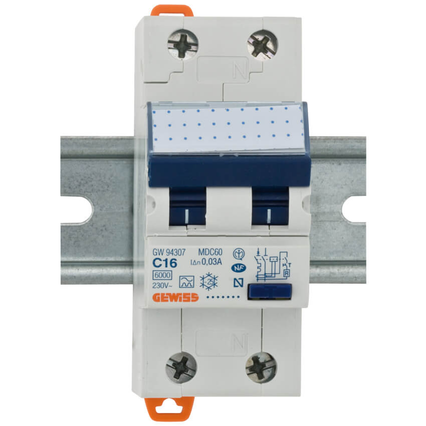 FI/LS-Schutzschalter, 2-polig, B-16A/0,03A