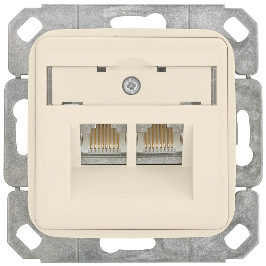 KLEIN®-SI -  CAT6 Datendose AMJ45-8/8 cremeweiß
