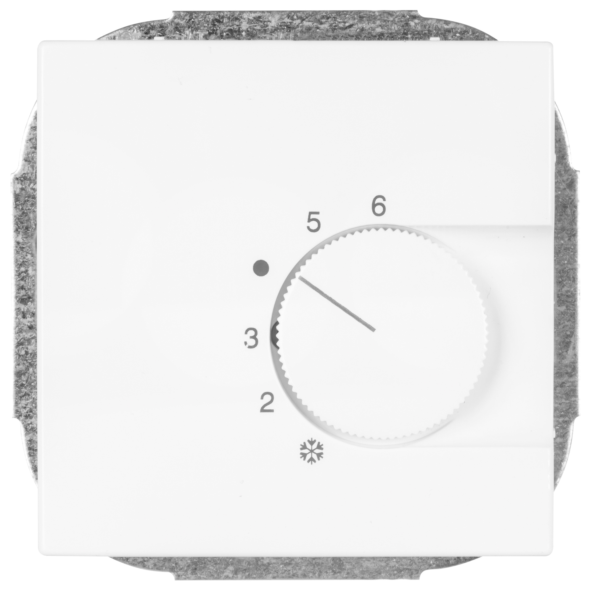 BUSCH-JAEGER - Kombi-Raumthermostat, Öffner, 230V/10A, +5° bis +30°, Zentralplatte 63 x 63, studiowe