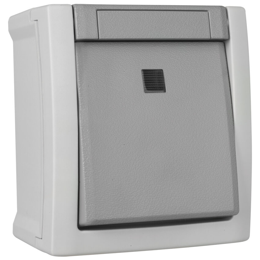 Panasonic® - AP/FR - PACIFIC - grau/dunkelgrau - Wechsel-Schalter, beleuchtet