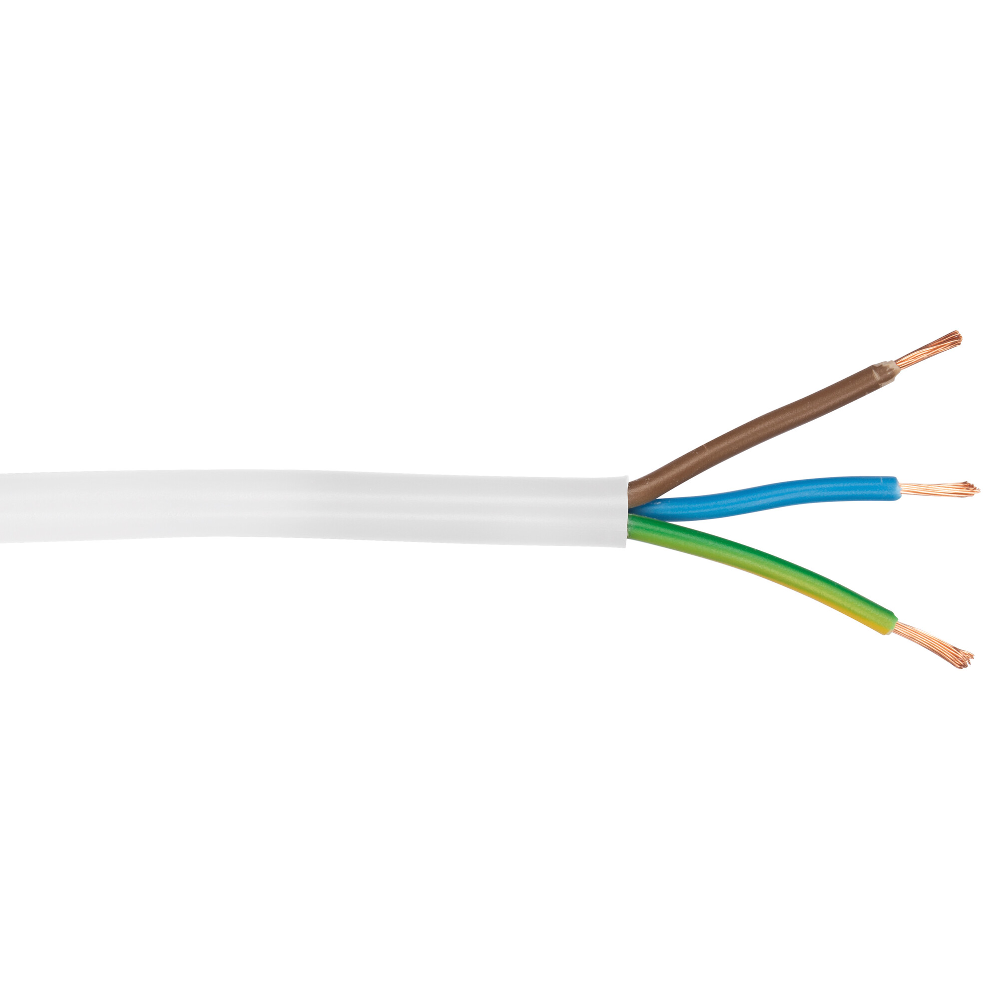 Rundleitung H05 VV-F, 3G x 2,5², weiß