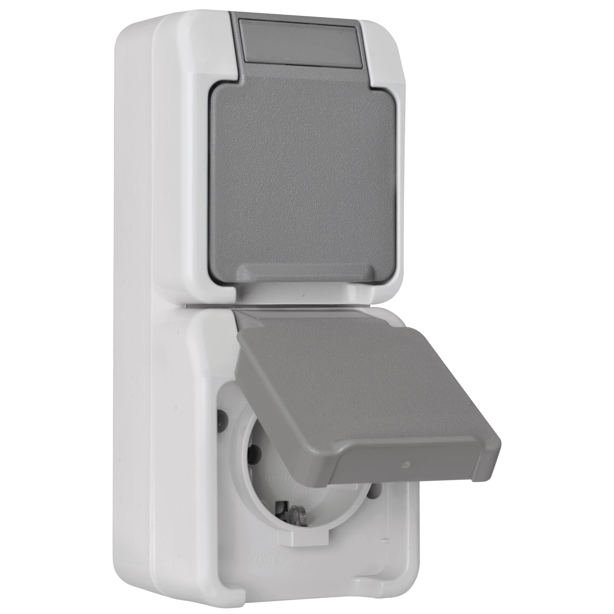 MERTEN AQUASTAR AP/FR, Steckdose 2-fach, senkrecht