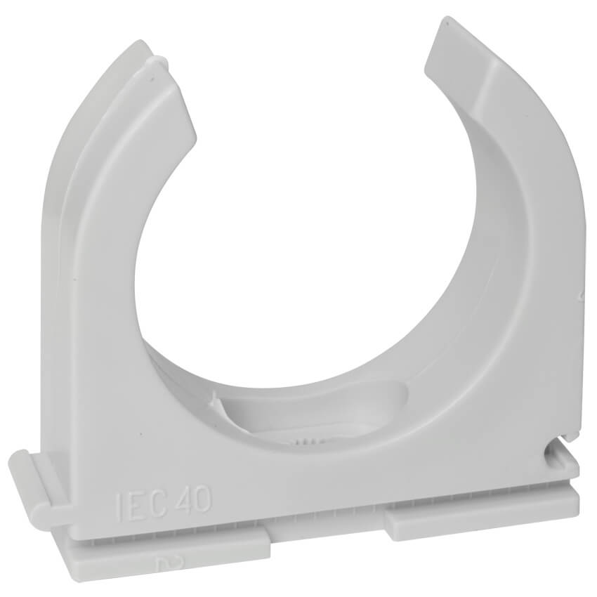 HUP® - Reihen-Klemmschelle, Pg 29, IRO 36, M 40, halogenfrei, M 6 Langloch, grau, 25 St.