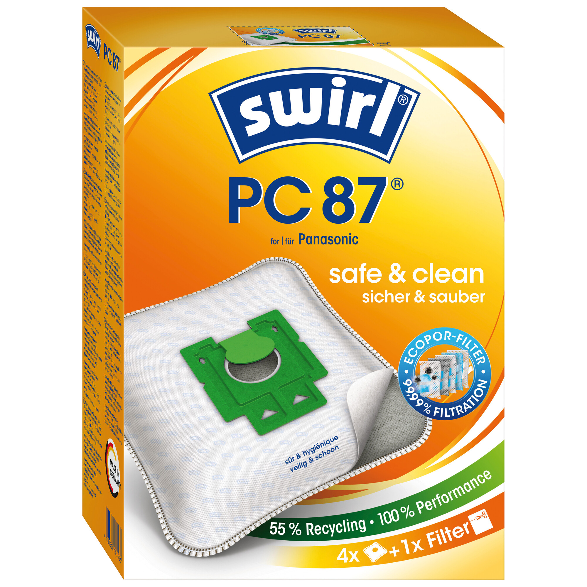 Staubsaugerbeutel PC87/PC90, für Panasonic