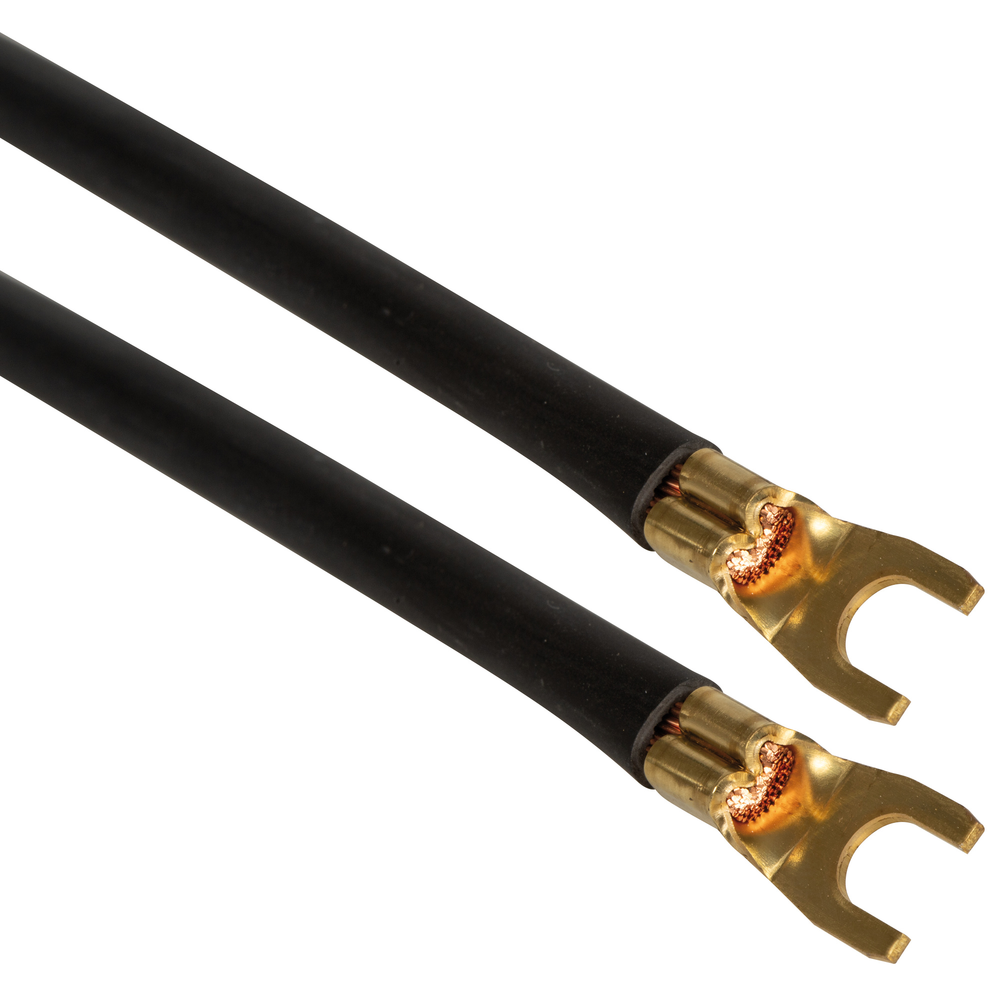 Verdrahtungsbrücke, beidseitig Gabelschuh, schwarz, 10 mm², 133 mm