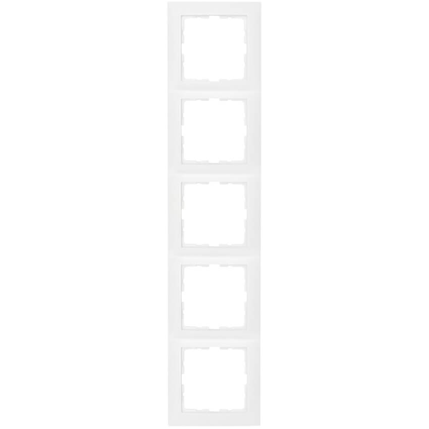 Abdeckrahmen, 5-fach, SERIE S.1, polarweiß glänzend