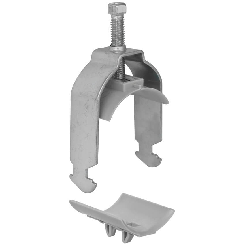 Bügelschelle für C30-Tragschienen inkl. Kunststoff- Gegenwanne, Stahl verzinkt, 30-40 mm, 50St.