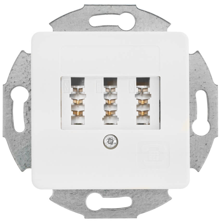 KLEIN®-SI -  Telefonsteckdose TAE 3x6 NFN reinweiß