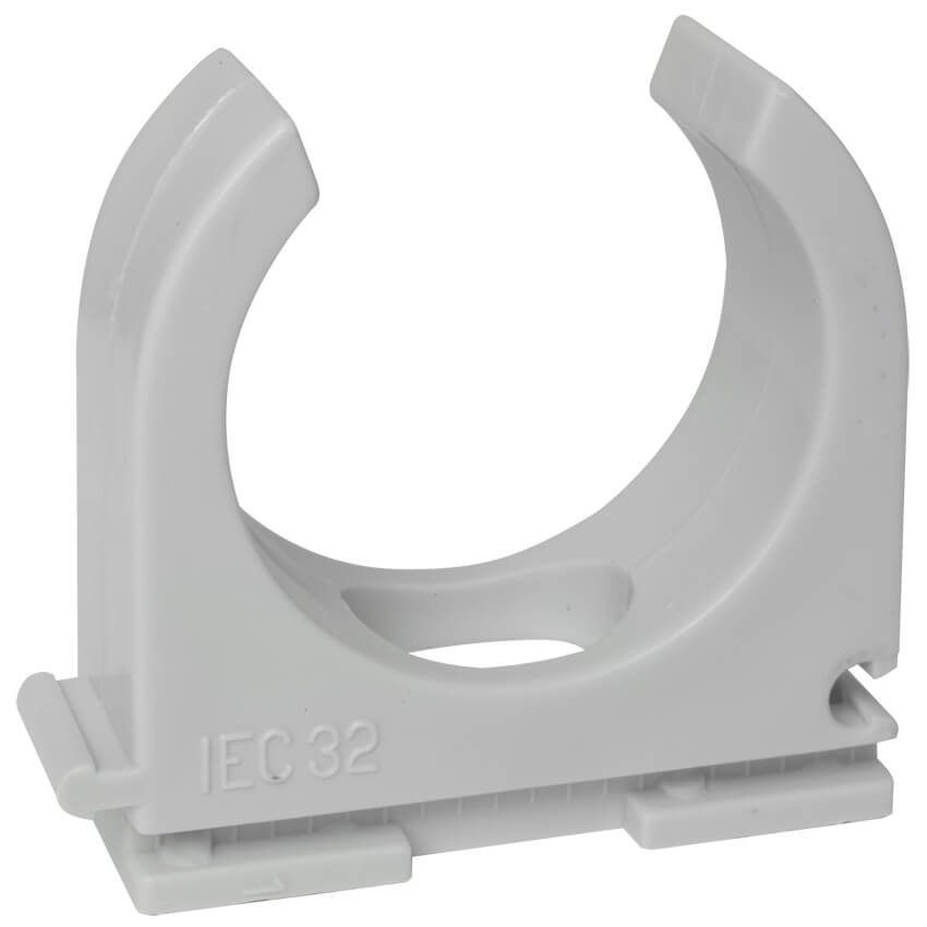 HUP® - Reihen-Klemmschelle, Pg 21, IRO 29, M 32, halogenfrei, M 6 Langloch, grau, 25 St.