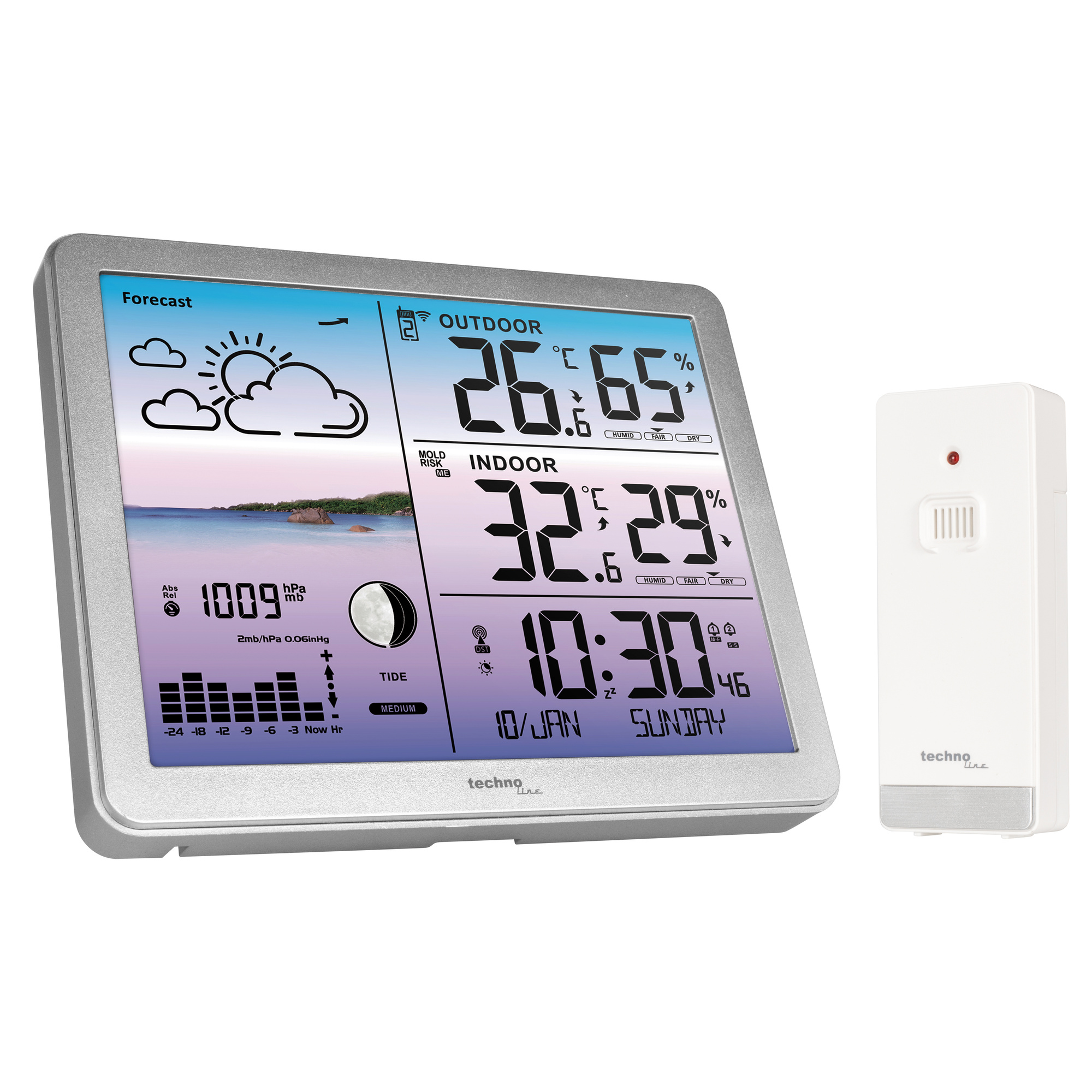 Funk-Wetterstation WS 6520, mit Funkuhr