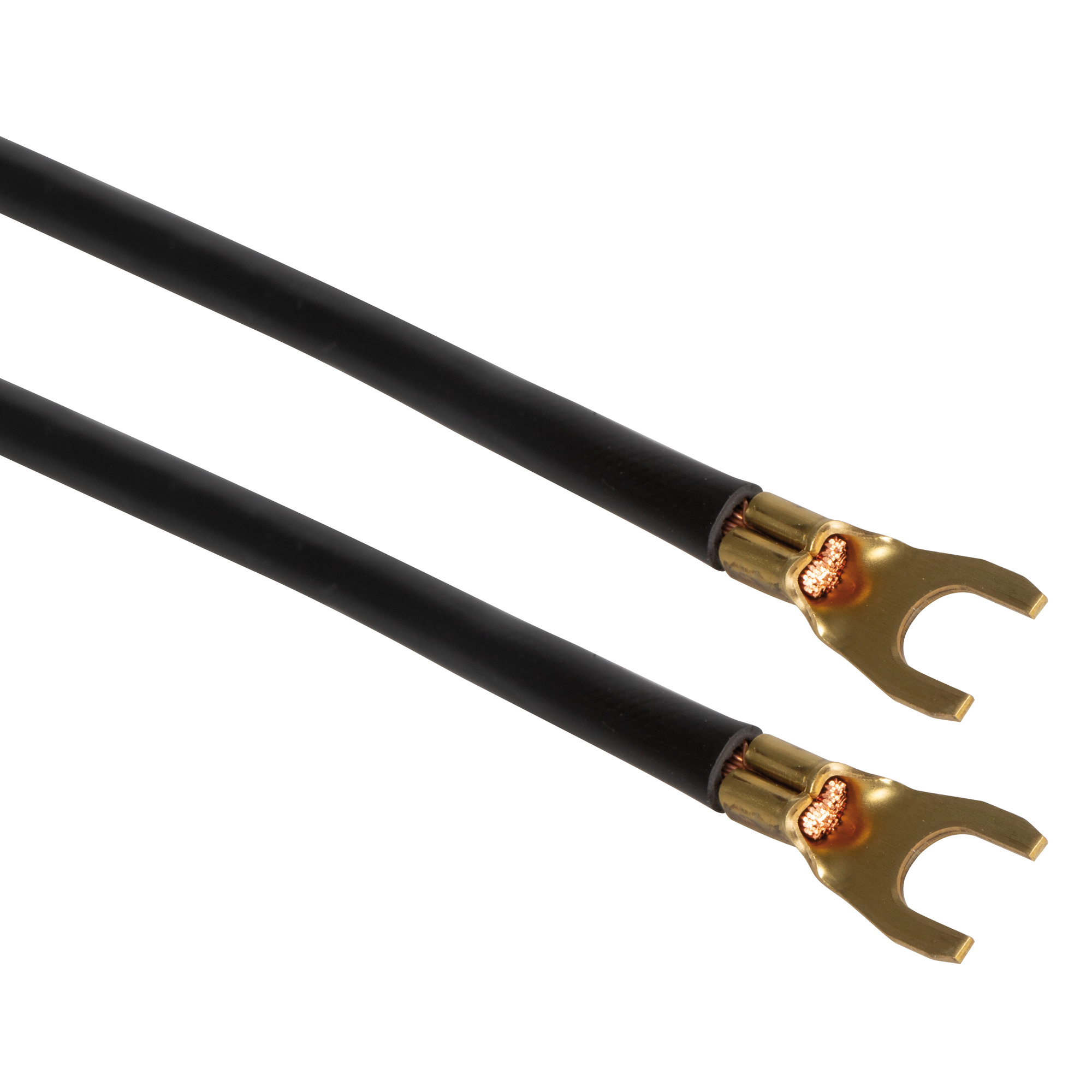 Verdrahtungsbrücke, beidseitig Gabelschuh, schwarz, 6 mm², 123 mm