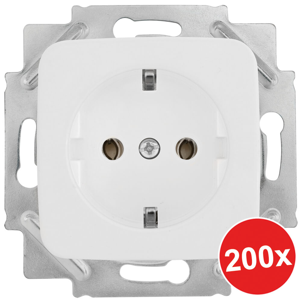 KLEIN®-SI -  200er Set Kombi-Steckdose reinweiß