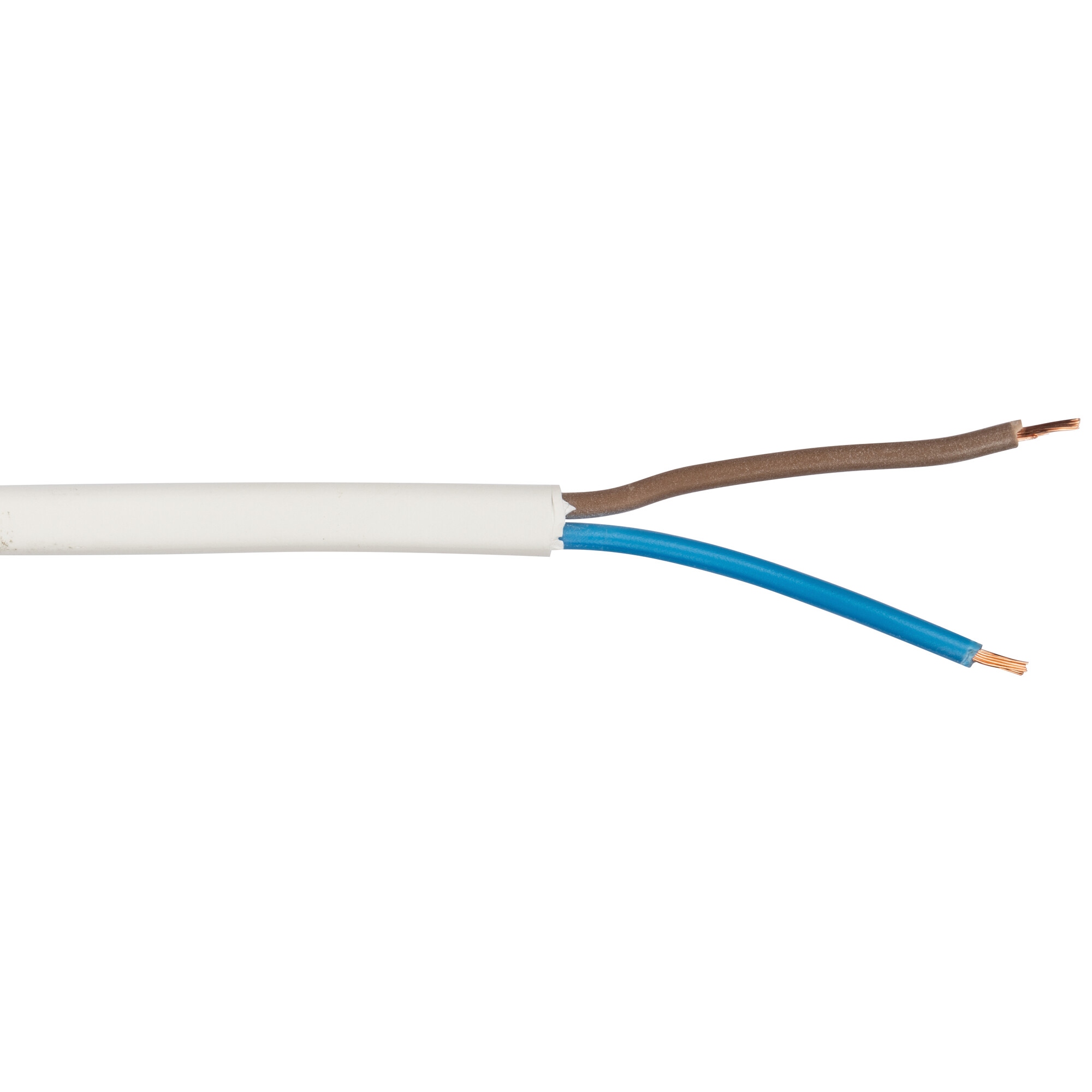 Flachkabel H03 VVH-2F, 2 x 0,75², weiß