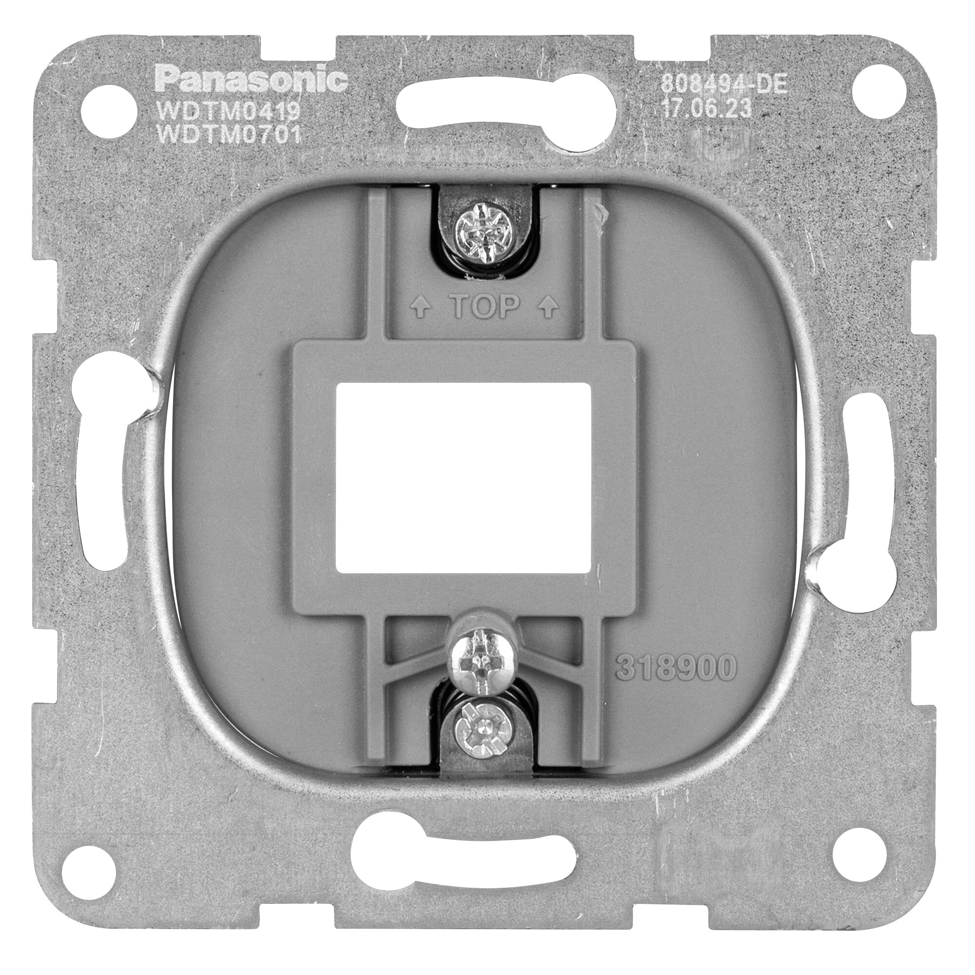 Panasonic - Sockel mit Tragring, fuer Blindabdeckung, KARRE Plus 55, reinweiss (~RAL 9010)