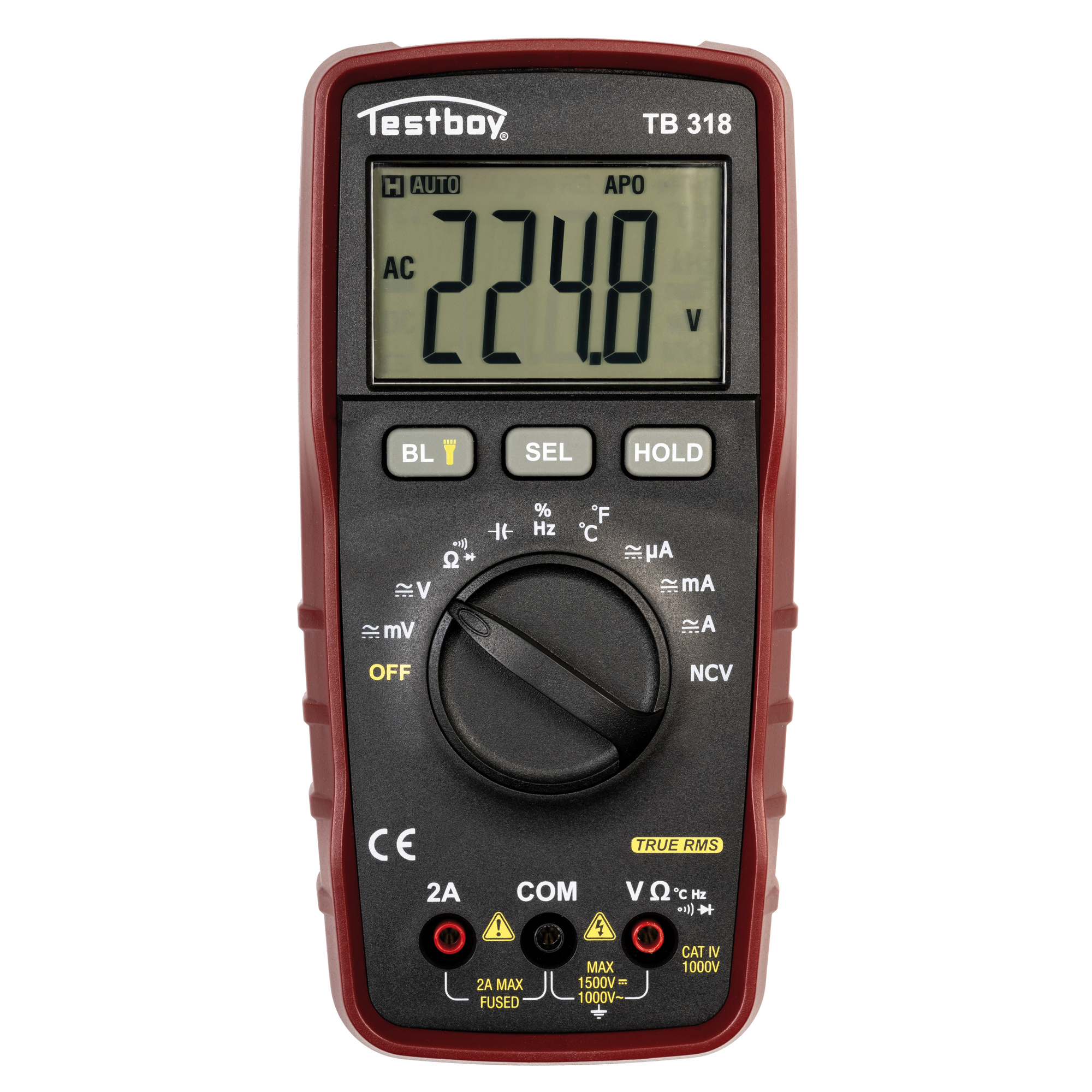 Digital-Multimeter TB 318, CAT IV 1000V, auch für PV