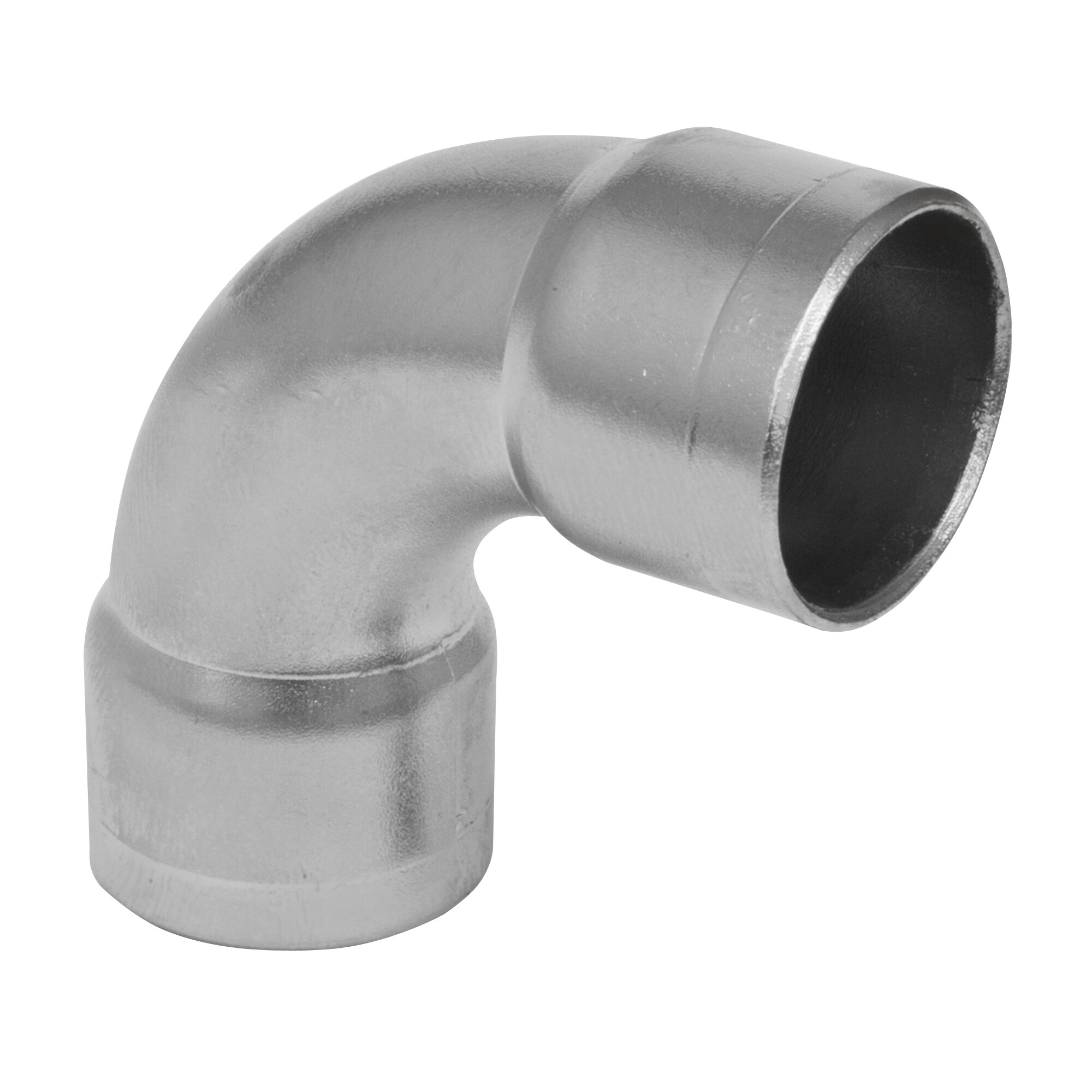 Verbindungshülse gebogen 90° Ø 16, Metall Chrom matt