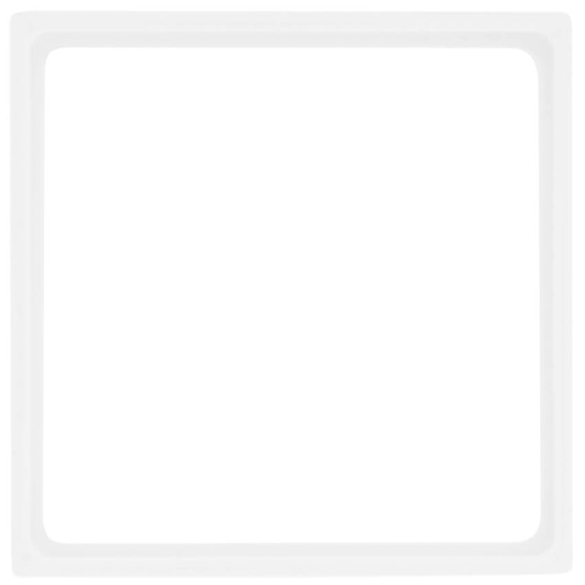 Adapterrahmen, für Fremdgeräte mit Zentralplatte 50 x 50, System M, polarweiß glänzend
