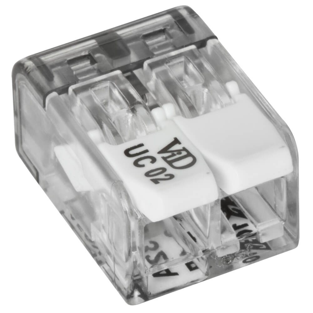 Verbindungsklemme, UNIVERSAL, 0,2 - 4 mm², transparent, 2-polig