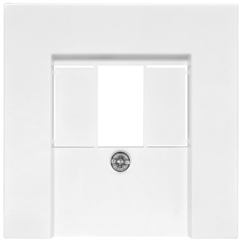 GIRA® -  Zentralplatte, für 1 bis 3-fach-TAE-Steckdose, SYSTEM 55, reinweiß glänzend