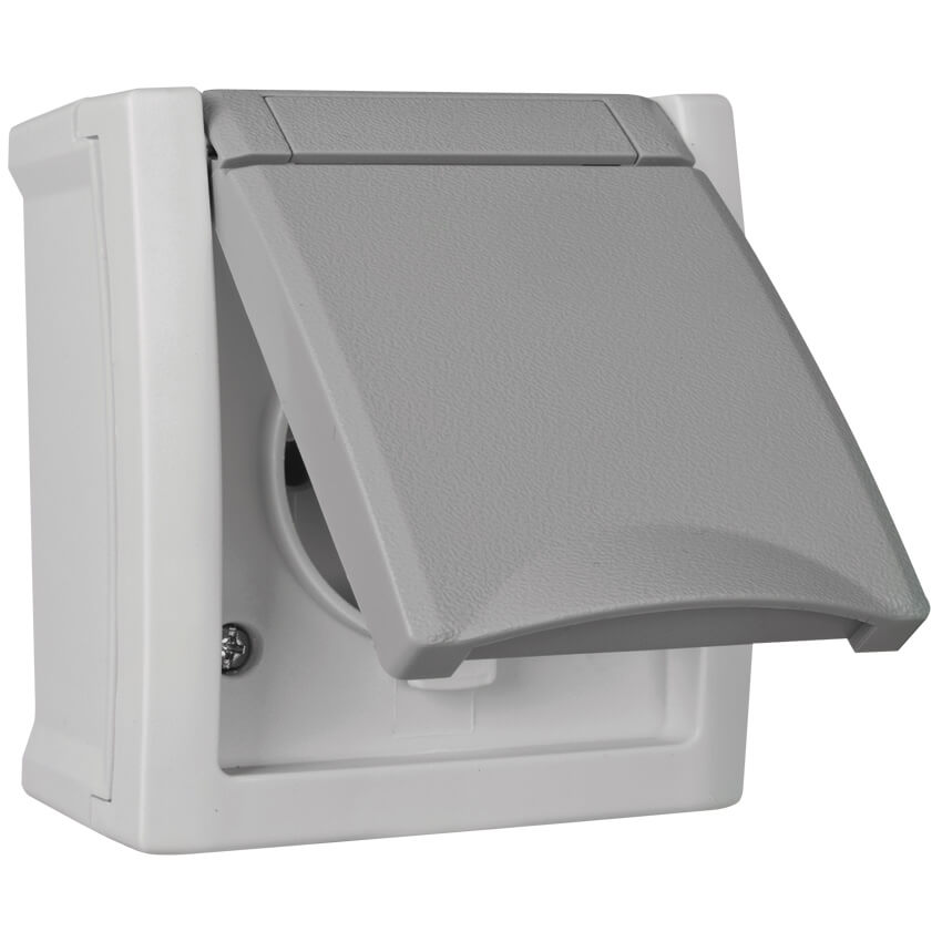 Panasonic® - AP/FR - PACIFIC - grau/dunkelgrau - Steckdose, 1-fach