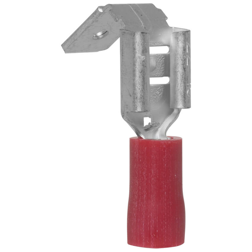 Flachsteckhülse mit Abzweig, PVC-Isolation, DIN 46237, 0,5 - 1,5², 6,3 x 0,8 mm, rot