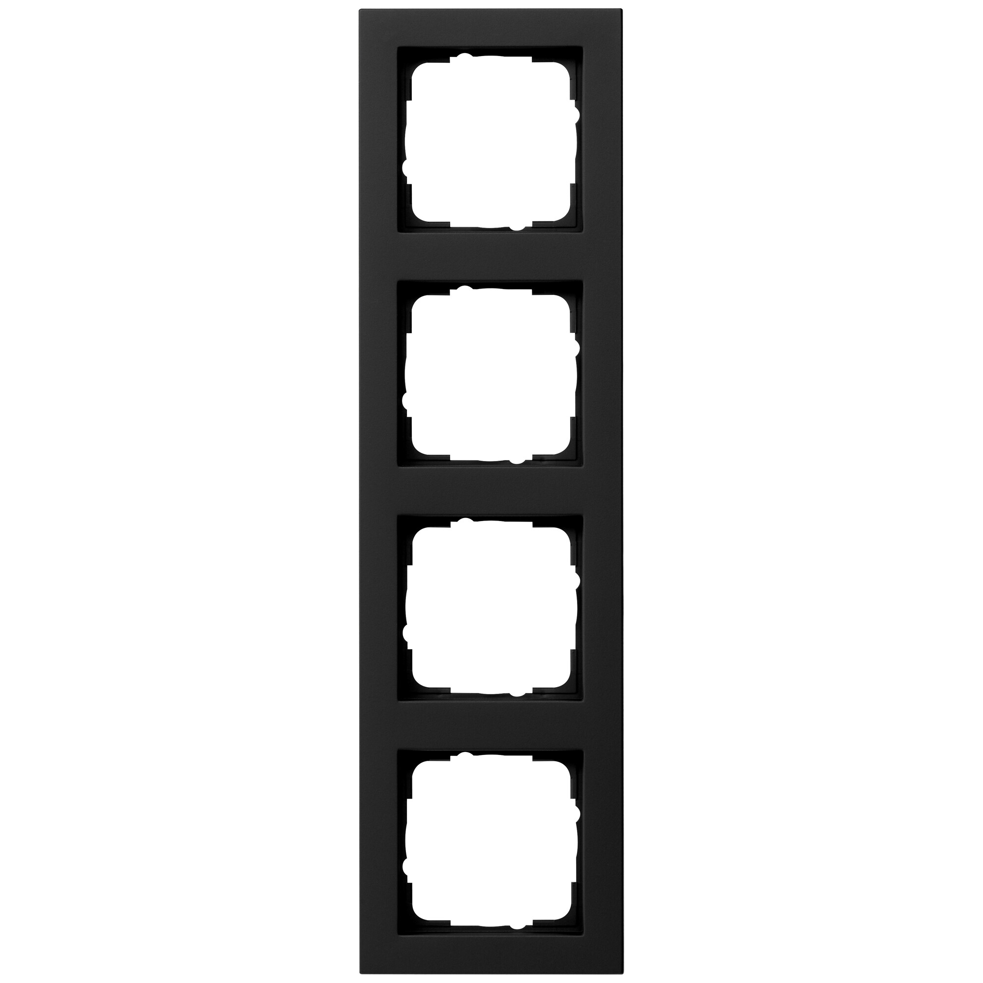 GIRA - Abdeckrahmen, E2, schwarz matt - 4-fach