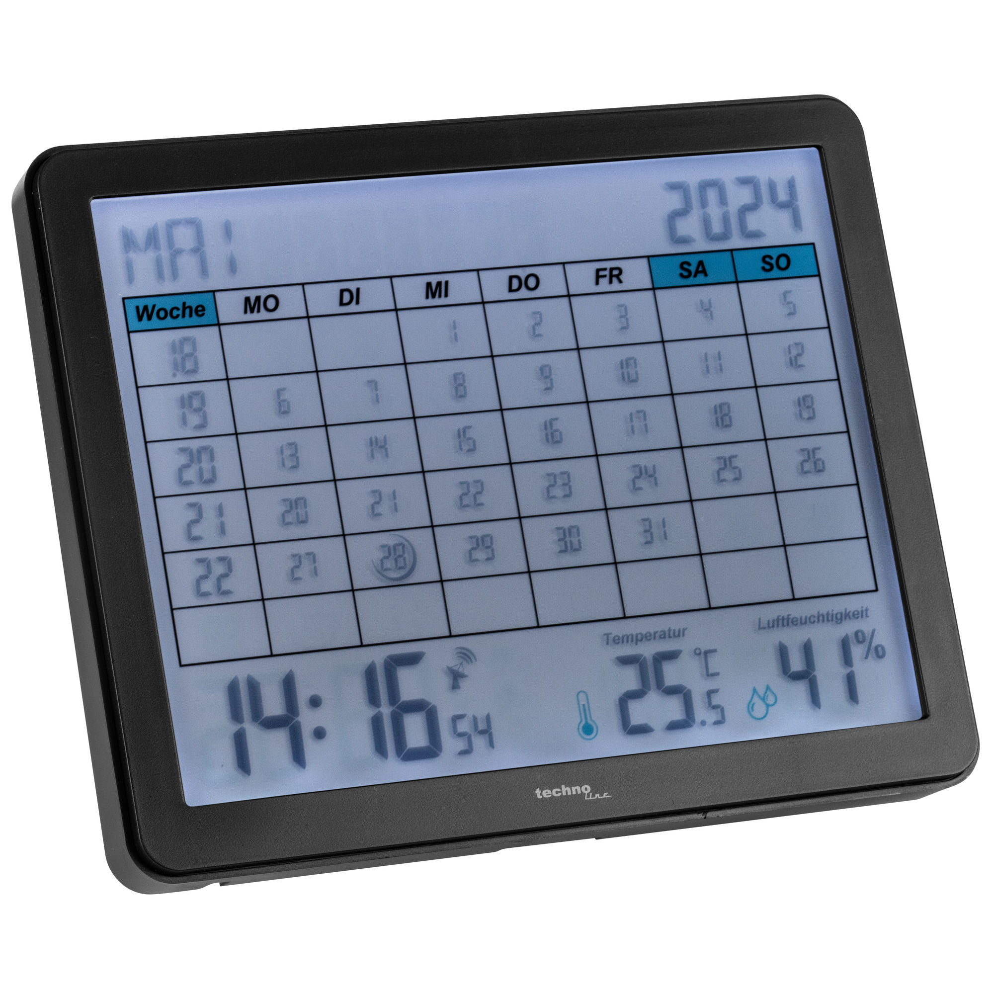Wand-/Tischuhr WT 2600, Funkuhrwerk mit Kalender