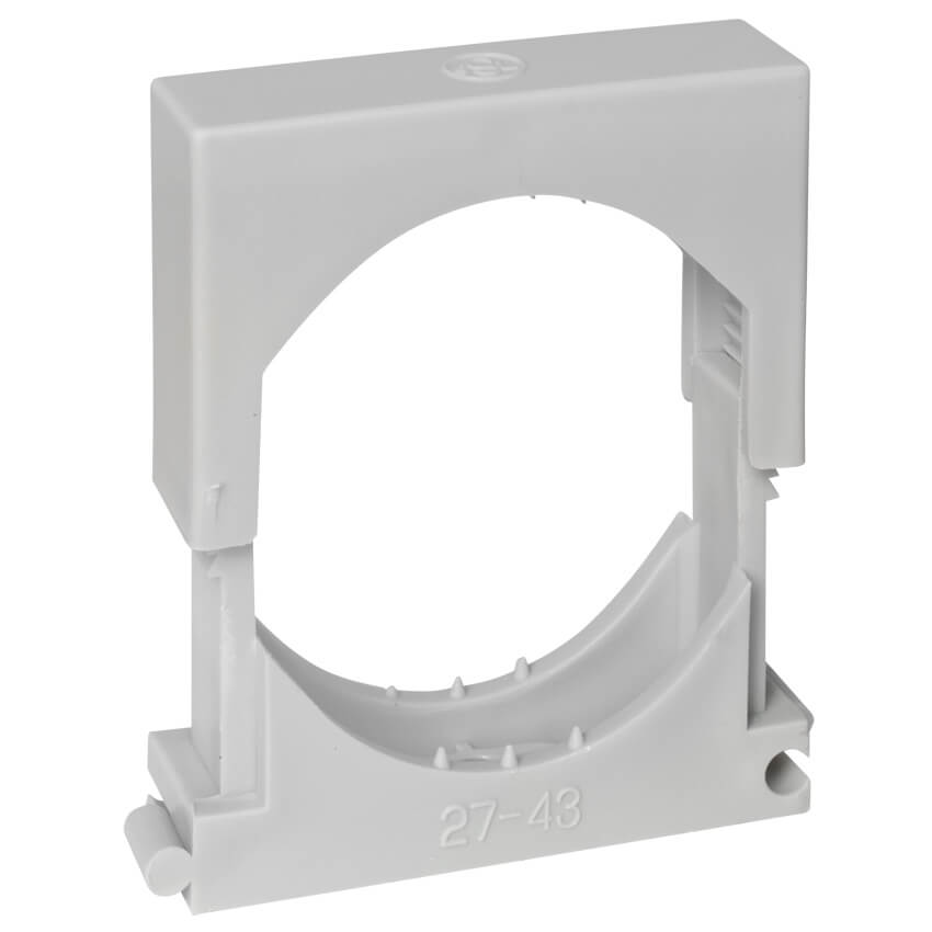 Reihen-Druckschelle, grau, anreihbar, halogenfrei-27 - 43 mm