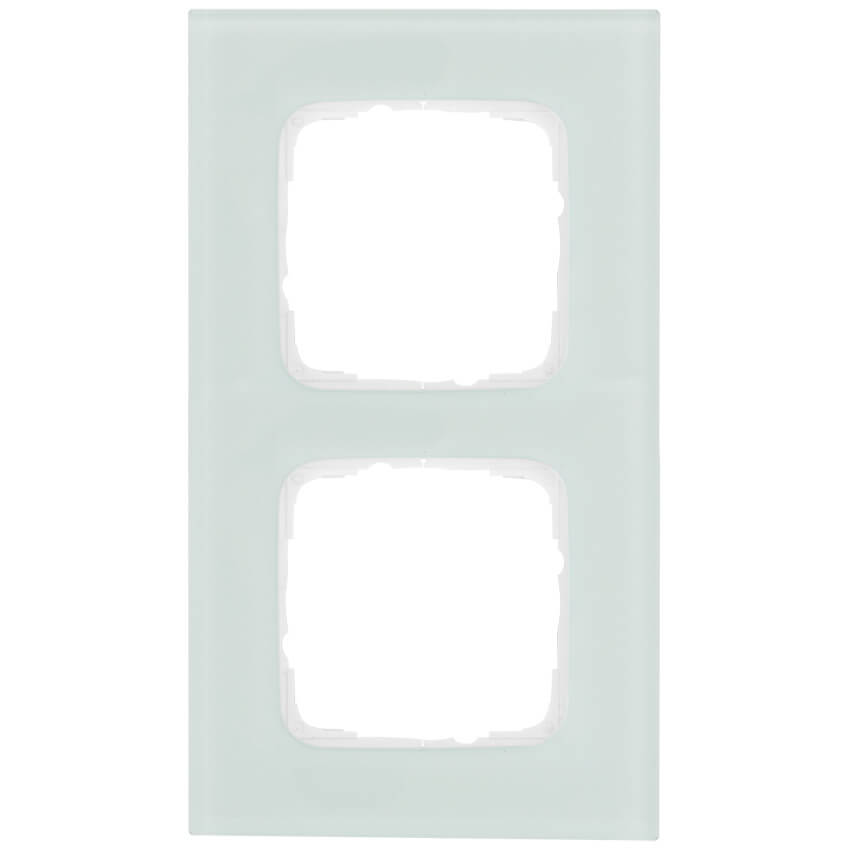 KLEIN - Abdeckrahmen, KLEIN SI®, Glas mint/weiß - 2-fach