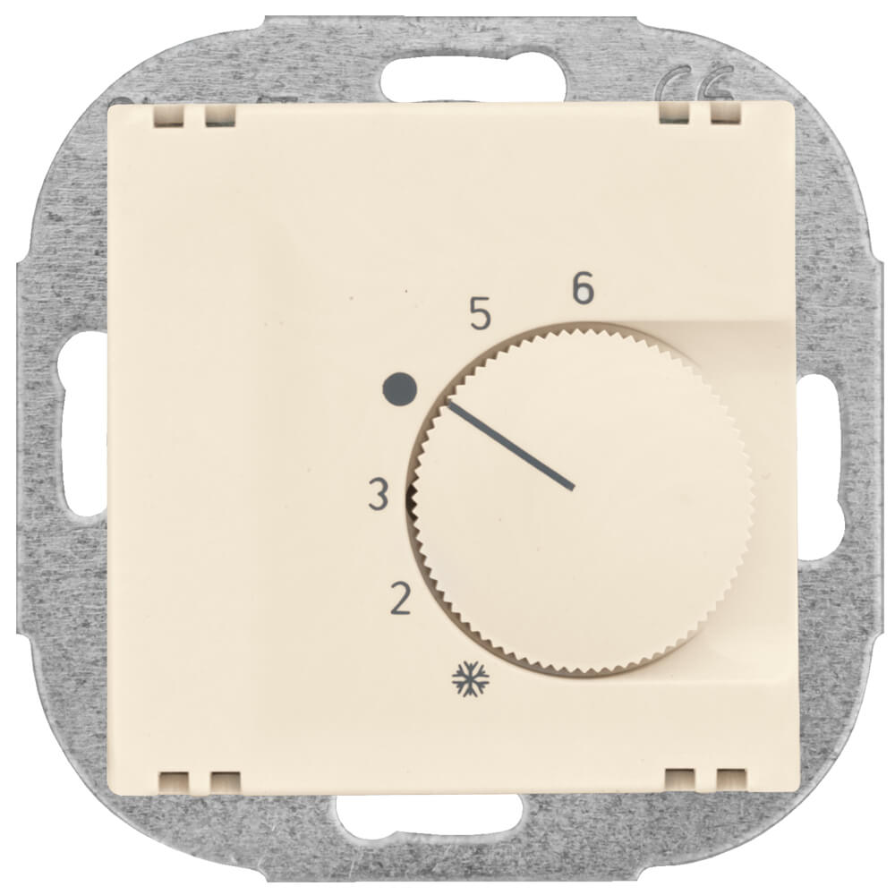 KLEIN® - Kombi-Raumthermostat, Öffner, 10A (4A), +5° bis +30°, mit Zentralplatte 55 x 55 mm, weiß