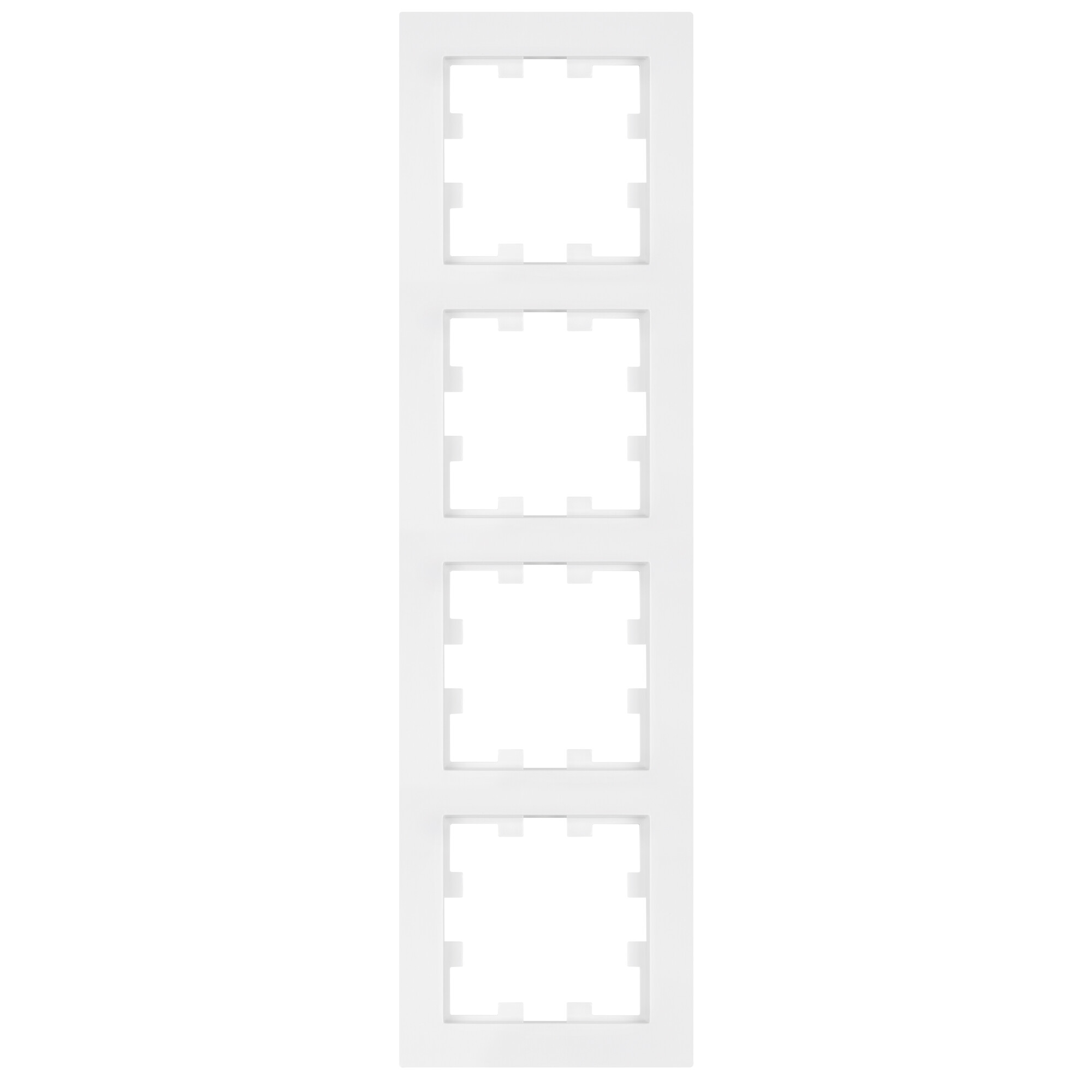 Panasonic - Abdeckrahmen, KARRE Plus 55, reinweiss (~RAL 9010) - 4-fach