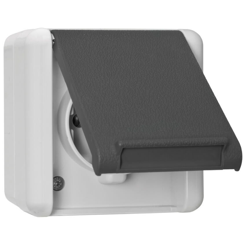 JUNG - AP/FR, WG 800 - 820W Steckdose, 1-fach, waagerecht