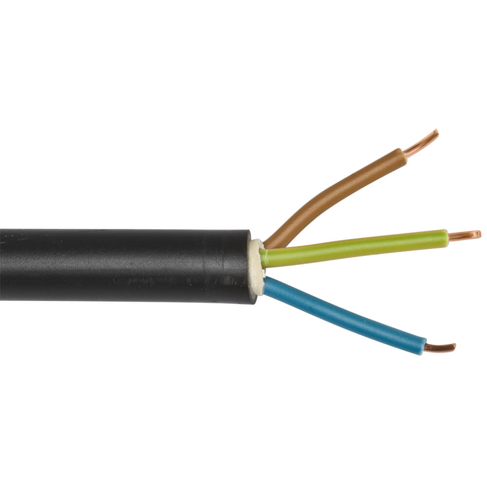 Erdkabel NYY-J, schwarz, 3 x 1,5², 50 m