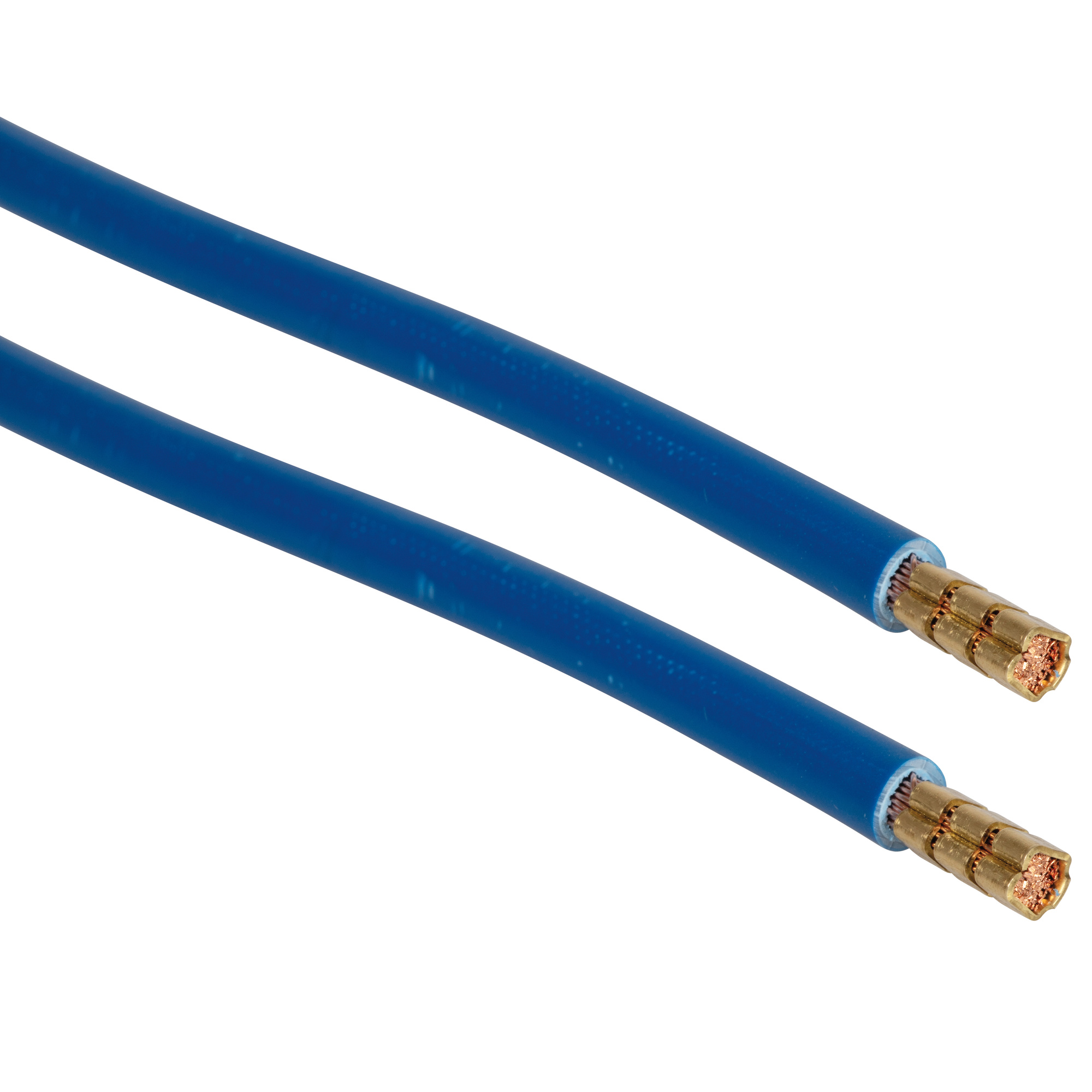 Verdrahtungsbrücke, beidseitig Aderendhülsen, blau, 10 mm², 350 mm