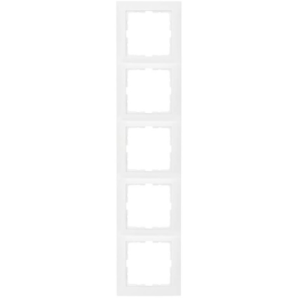 Abdeckrahmen, 5-fach, SERIE S.1, polarweiß glänzend
