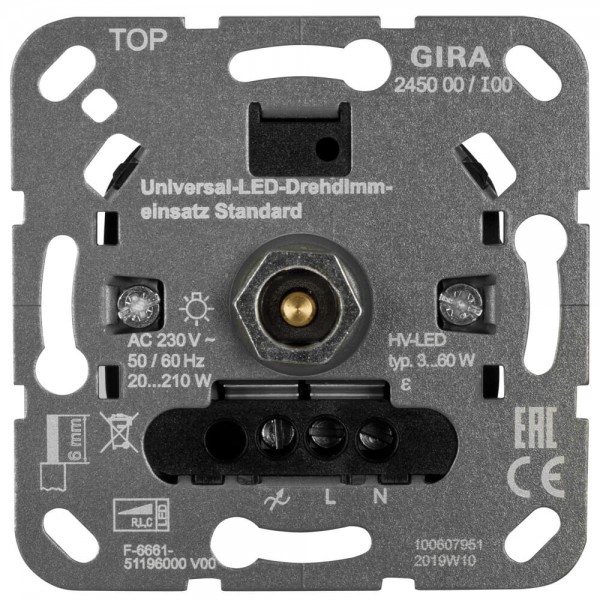 GIRA® - Dreh-/Druckschalter, Dimmereinsatz, Universal
