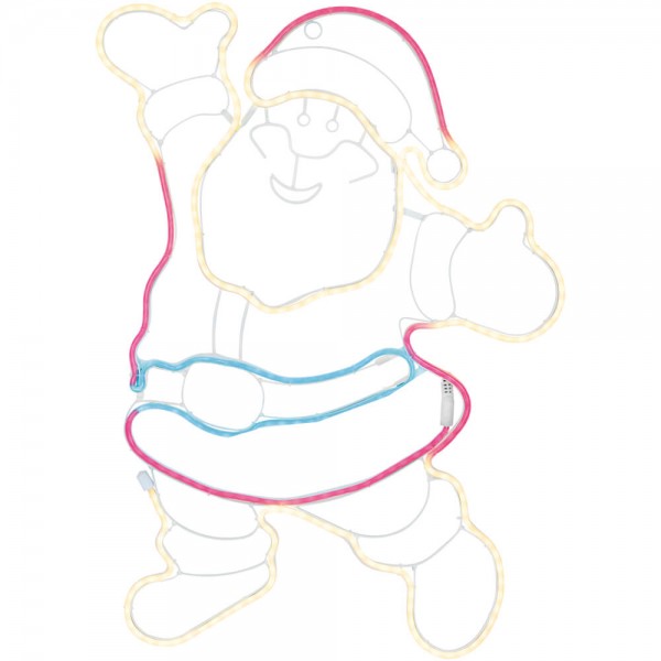Lichtschlauchmotiv, Weihnachtsmann, H 74cm, B 55cm, 300 farbige LEDs/20W