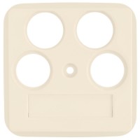  KLEIN®-SI - Zentralplatte Antennensteckdose 4-Loch cremeweiß (50x50mm)