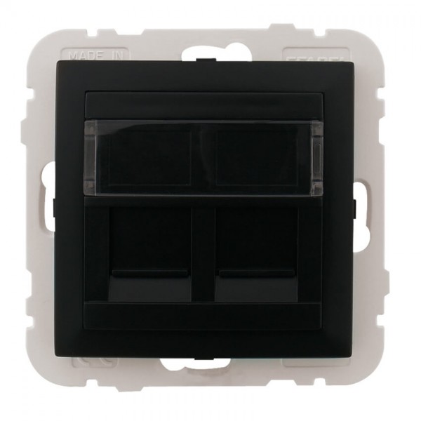 EFAPEL® - Zentralplatte, für UAE 1-2-fach, für Keystonemodule, mit Kunststoffträger, LOGUS 90, sc