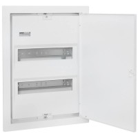 UP-Kleinverteiler mit Stahlblechtür, weiß, 2-reihig für 28 Module
